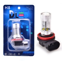 Автомобильная светодиодная лампа DLED H8 - 8 CREE + Линза (2шт.)