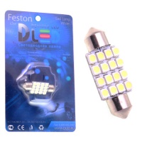 Светодиодная автолампа  C5W FEST - 16 SMD 3528 36мм SV8,5  (2шт.)