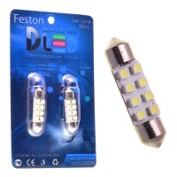 Светодиодная автолампа C5W FEST - 8 SMD 3528 36мм SV8,5  (2шт.)