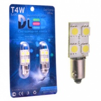Светодиодная автомобильная лампа DLED T4W - 4 SMD 5050 (2шт.)